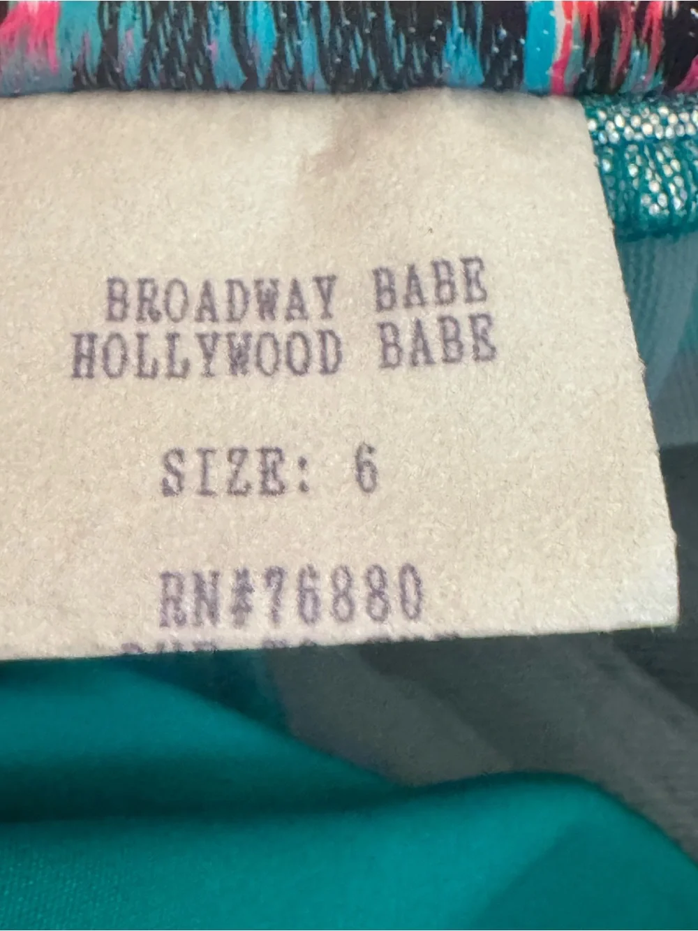 Hullywood * BABES BROADWAY BABY dancing costume dress Size6